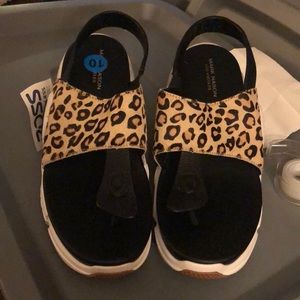 Mark Nason platform sandals. Leopard pattern